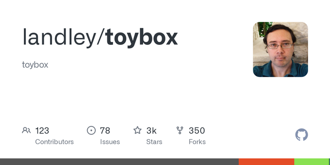 toybox. Contribute to landley/toybox development by creating an account on GitHub.
