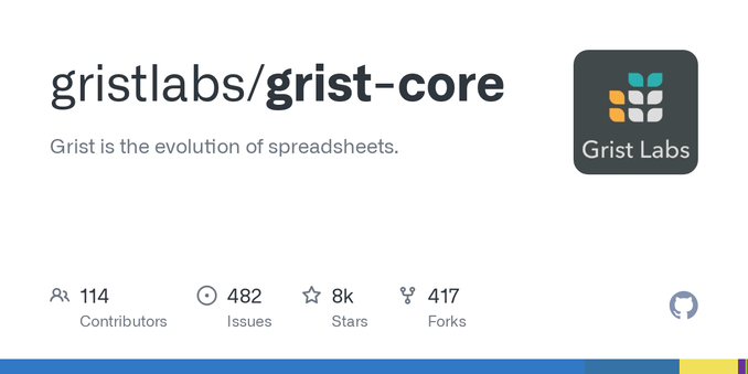 Grist is the evolution of spreadsheets. Contribute to gristlabs/grist-core development by creating an account on GitHub.