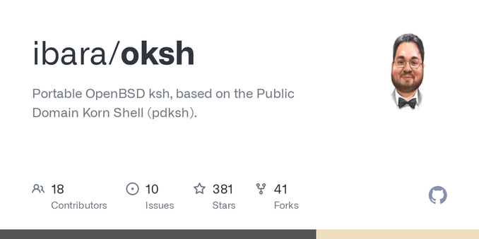 Portable OpenBSD ksh, based on the Public Domain Korn Shell (pdksh). - ibara/oksh