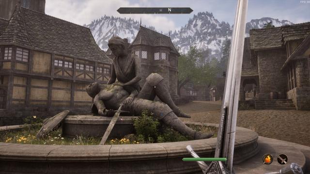A statue in Oblivion Remastered