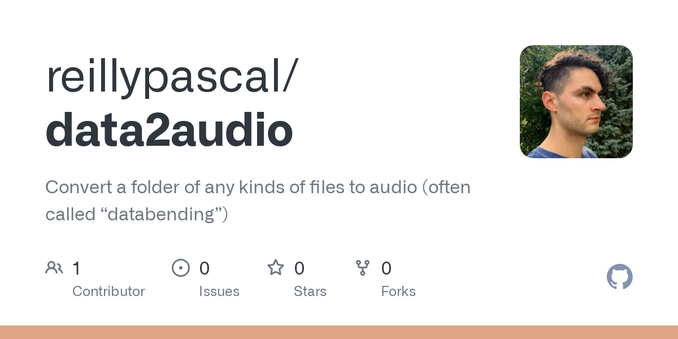 Convert a folder of any kinds of files to audio (often called “databending”) - reillypascal/data2audio