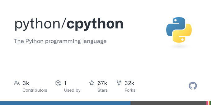 The Python programming language. Contribute to python/cpython development by creating an account on GitHub.
