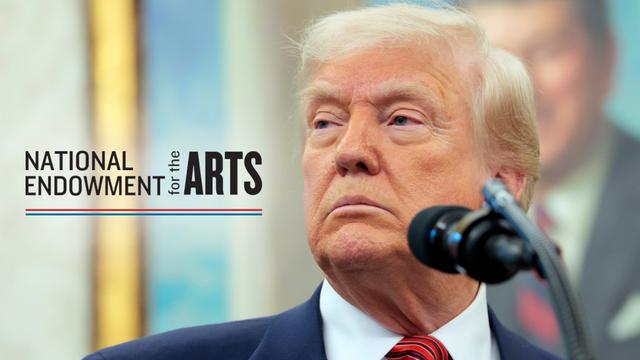 Pres. Trump and National Endowment for the Arts logo