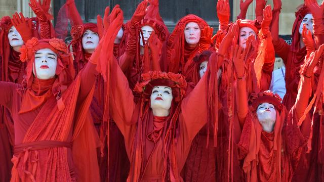 Extinction Rebellion Cambridge and other activist groups held a mock funeral for the 1.5°C target that international policymakers agreed to.