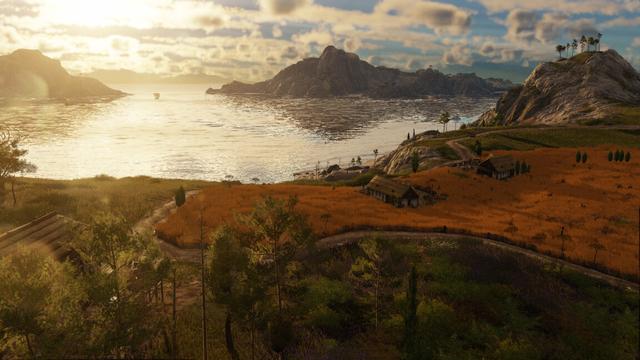 Roman farms at sunset