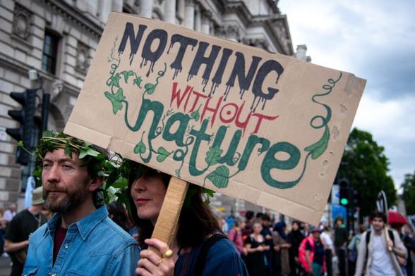 Verden over har folk et ønske om handling for at bekæmpe klimakrisen, men at de forbliver et tavst flertal, fordi de fejlagtigt tror, at kun et mindretal deler deres synspunkter og holdning. (Foto: London, England, 2024: Restore Nature Now March / Shutterstock)