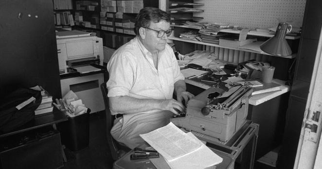 Mr. Dugger at work at The Texas Observer in 1990. With few resources and a tiny staff, The Observer offered an urbane mix of political dissent, narrative storytelling and cultural criticism. Mr. Dugger at work at The Texas Observer in 1990. With few resources and a tiny staff, The Observer offered an urbane mix of political dissent, narrative storytelling and cultural criticism.