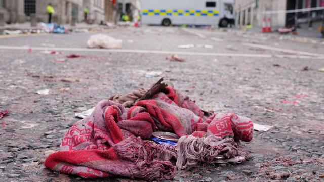 A red scarf on the street after the attack. | Copyright AP Photo