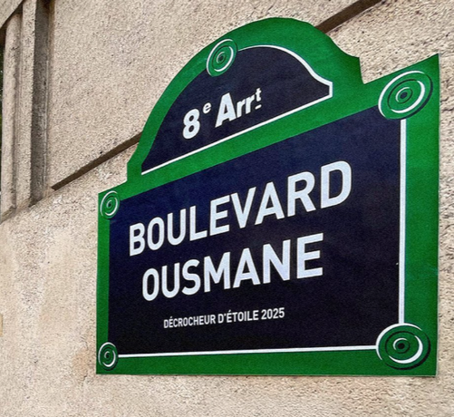 le boulevard Haussmann renommé «boulevard Ousmane» par des supporters parisiens le boulevard Haussmann renommé «boulevard Ousmane» par des supporters parisiens