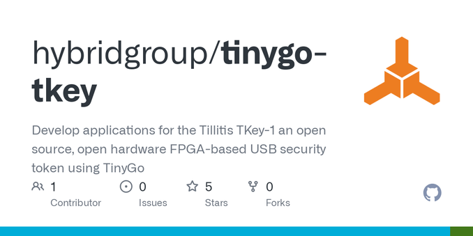 Develop applications for the Tillitis TKey-1 an open source, open hardware FPGA-based USB security token using TinyGo - hybridgroup/tinygo-tkey