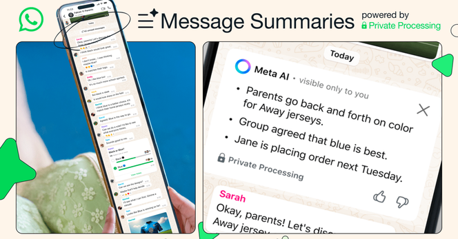 An image showing message summaries in WhatsApp