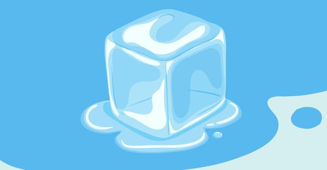 The IceBlock logo on a blue background.