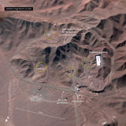 Fordow nuclear site satellite image