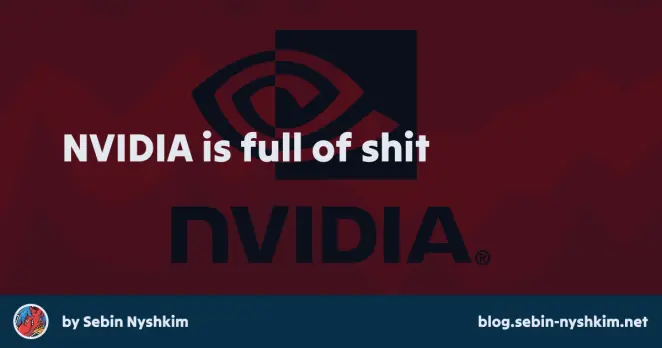 NVIDIA logo on a red background with jagged lines