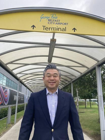 the wholesome Japanese ambassador to the UK is in Belfast today, everybody behave