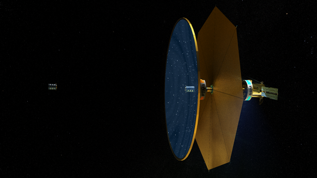 Concept art of Fluidic Telescope - FLUTE (Credit : NASA)