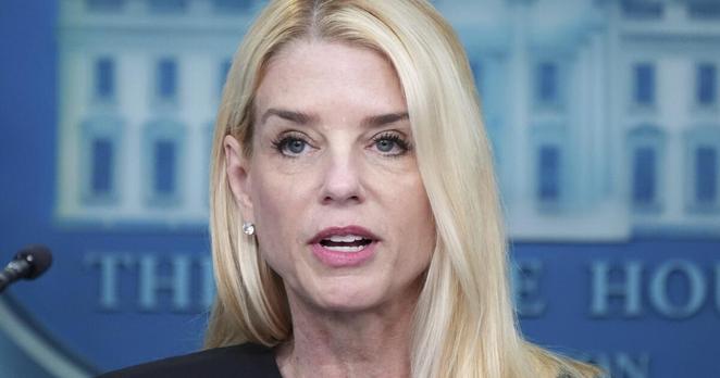 Attorney General Pam Bondi speaks to the media, Friday, June 27, 2025, in the briefing room of the White House in Washington. (AP Photo/Jacquelyn Martin) Attorney General Pam Bondi speaks to the media, Friday, June 27, 2025, in the briefing room of the White House in Washington. (AP Photo/Jacquelyn Martin)
