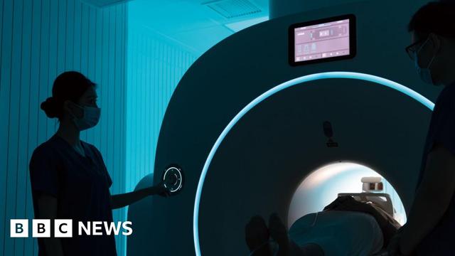 A patient undergoes an MRI