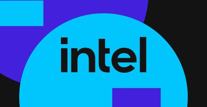 Vector illustration of the Intel logo.