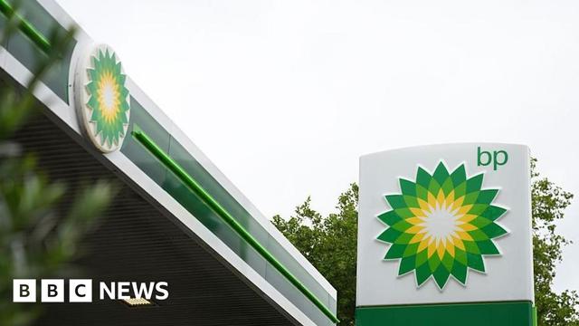 A sign at a BP Plc petrol station in London, UK, on Monday, Aug. 4, 2025.