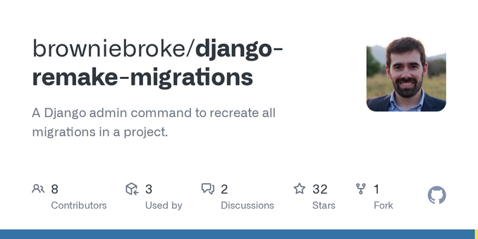 A Django admin command to recreate all migrations in a project. - browniebroke/django-remake-migrations A Django admin command to recreate all migrations in a project. - browniebroke/django-remake-migrations